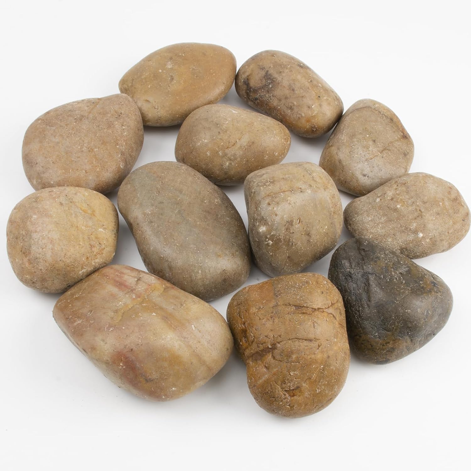 Detalle 2 de LOOIOOJ GM-PU-WCELS 40 lb Mixed River Rocks, 2–3-Inch Natural Pebbles