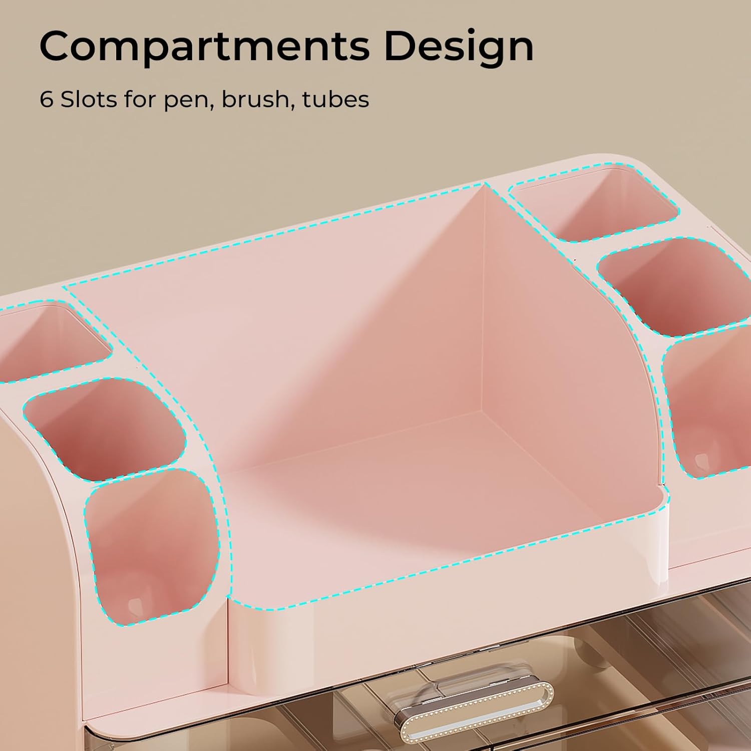 Thumbnail 4 de Makeup Organizer for Vanity 13.4L x 7.1W x 9.6H