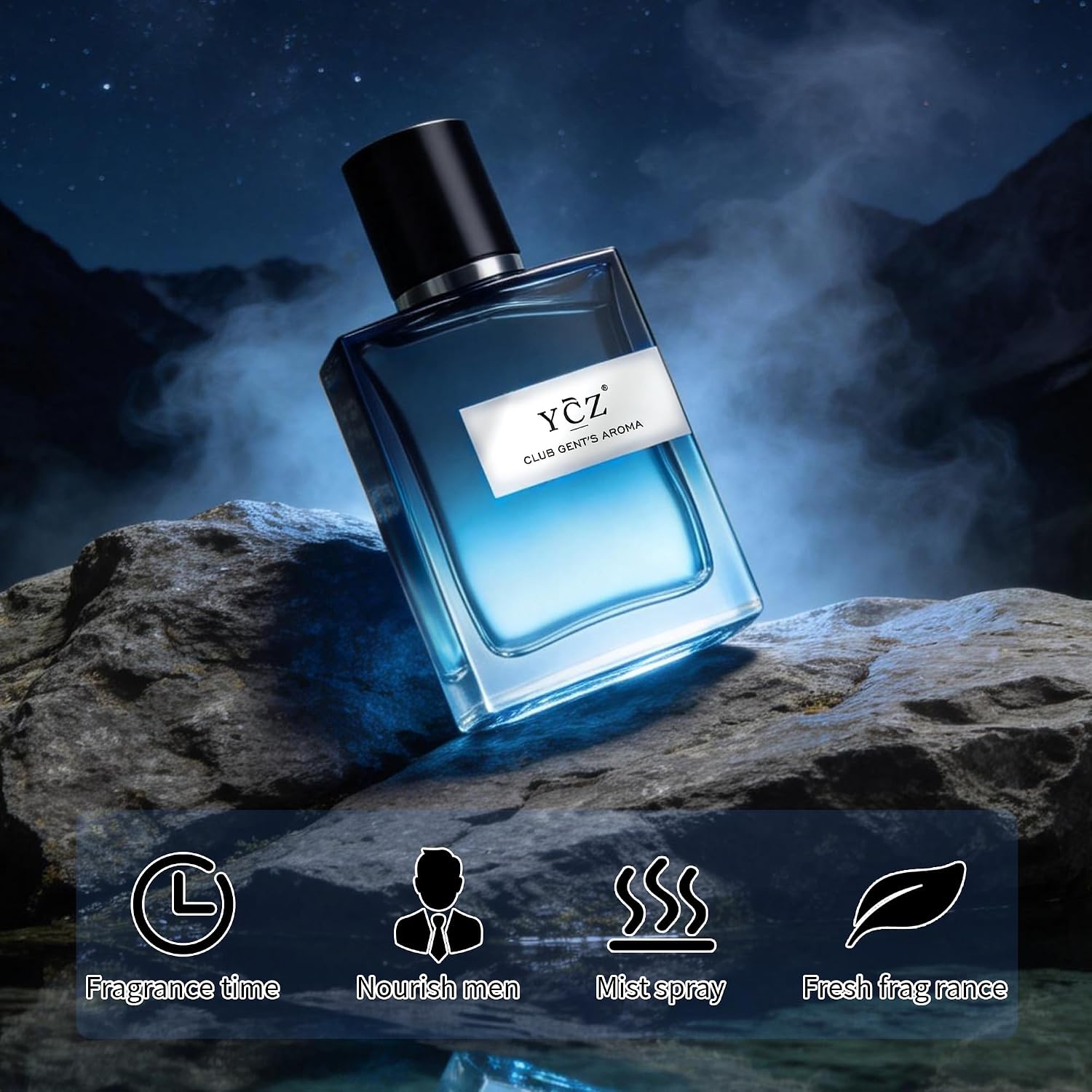 Detalle 2 de Ycz Club Gentleman's Aroma Eau de Parfum for Men, 1.7 fl oz