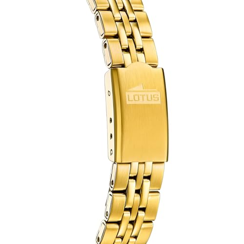Detalle 1 de LOTUS Reloj de mujer analógico Old Money dorado con acero inoxidable 316L y cuarzo