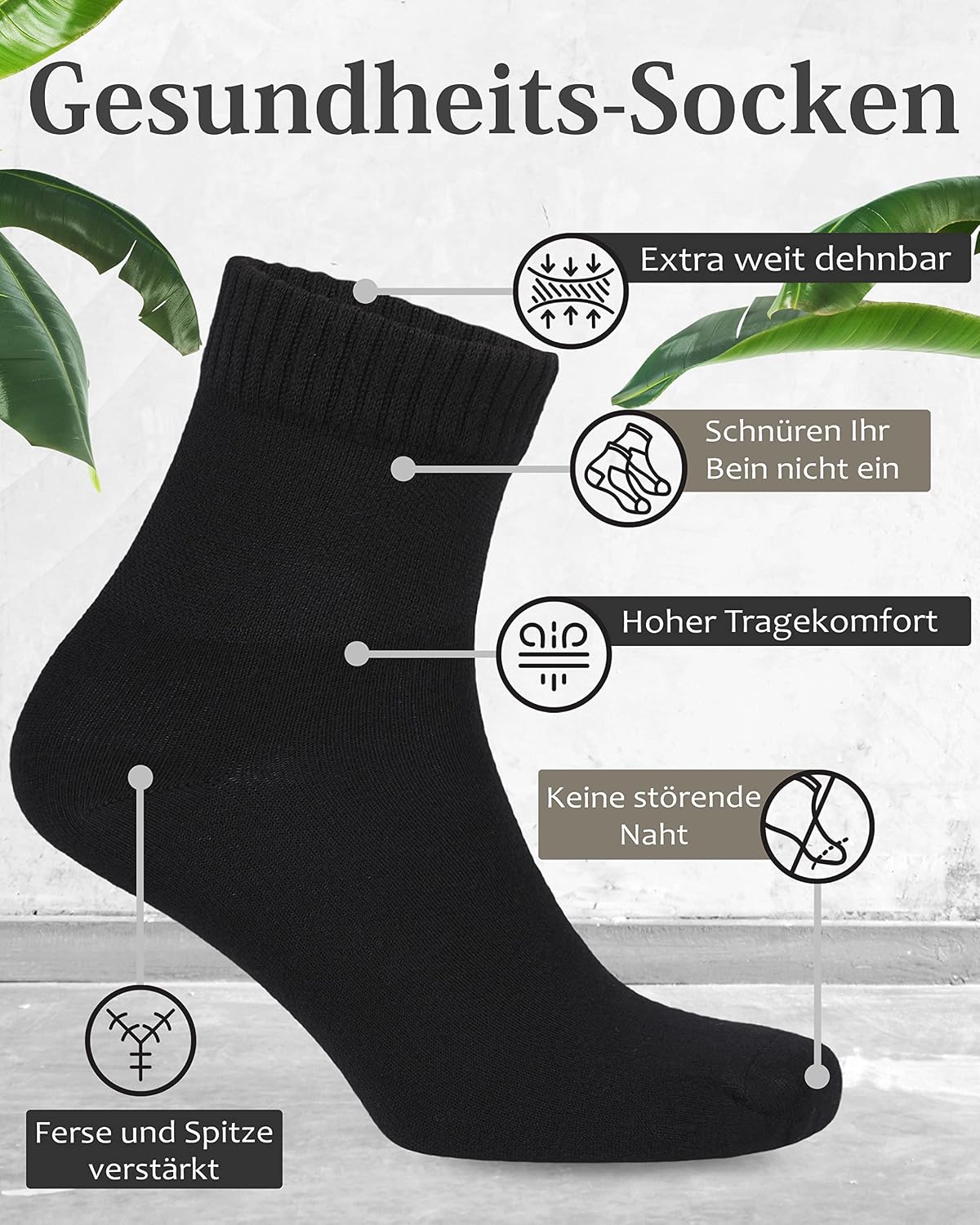 Thumbnail 1 de Fiera Besa Diabetikersocken Herren 39–46