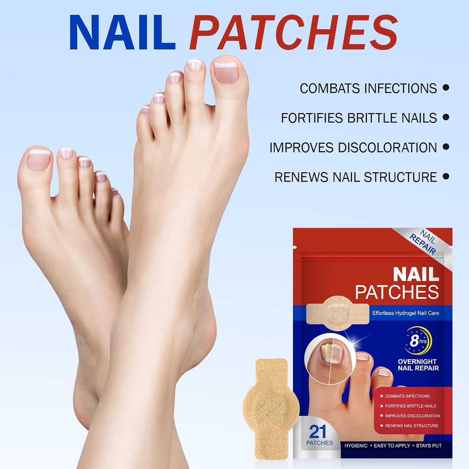 Thumbnail 2 de Nagelpflege-Pflaster für Zehen (21 Stück) – Schonende Pads zur täglichen Nagelpflege