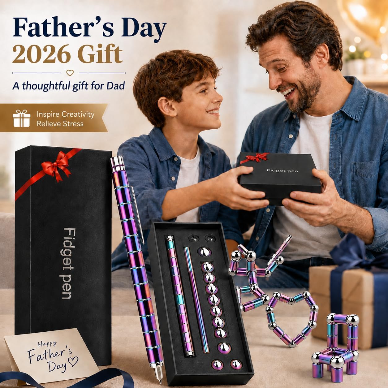 Thumbnail 6 de Magnetic Fidget Pen Gifts for Men – Multifunctional Desk Toy & Writing Instrument
