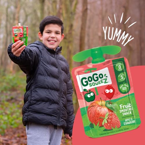 Thumbnail 2 de GoGo squeeZ Apple Strawberry 20x90g: 100% Fruit Pouches for Kids