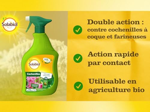 Detalle de SOLABIOL Anti-Cochenilles – Pulvérisateur prêt à l’emploi 750 ml