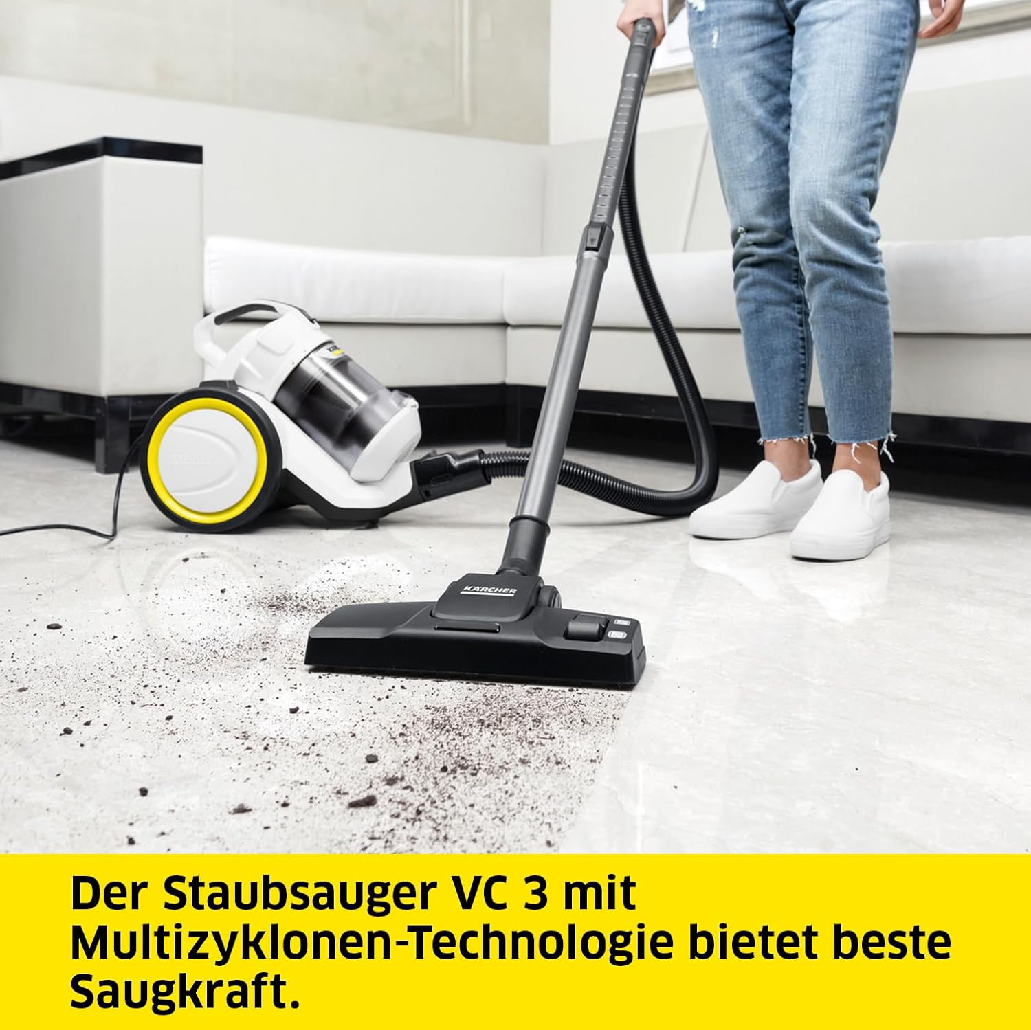 Detalle 2 de KÄRCHER VC 3 Staubsauger – beutellos, HEPA 13, für Allergiker geeignet