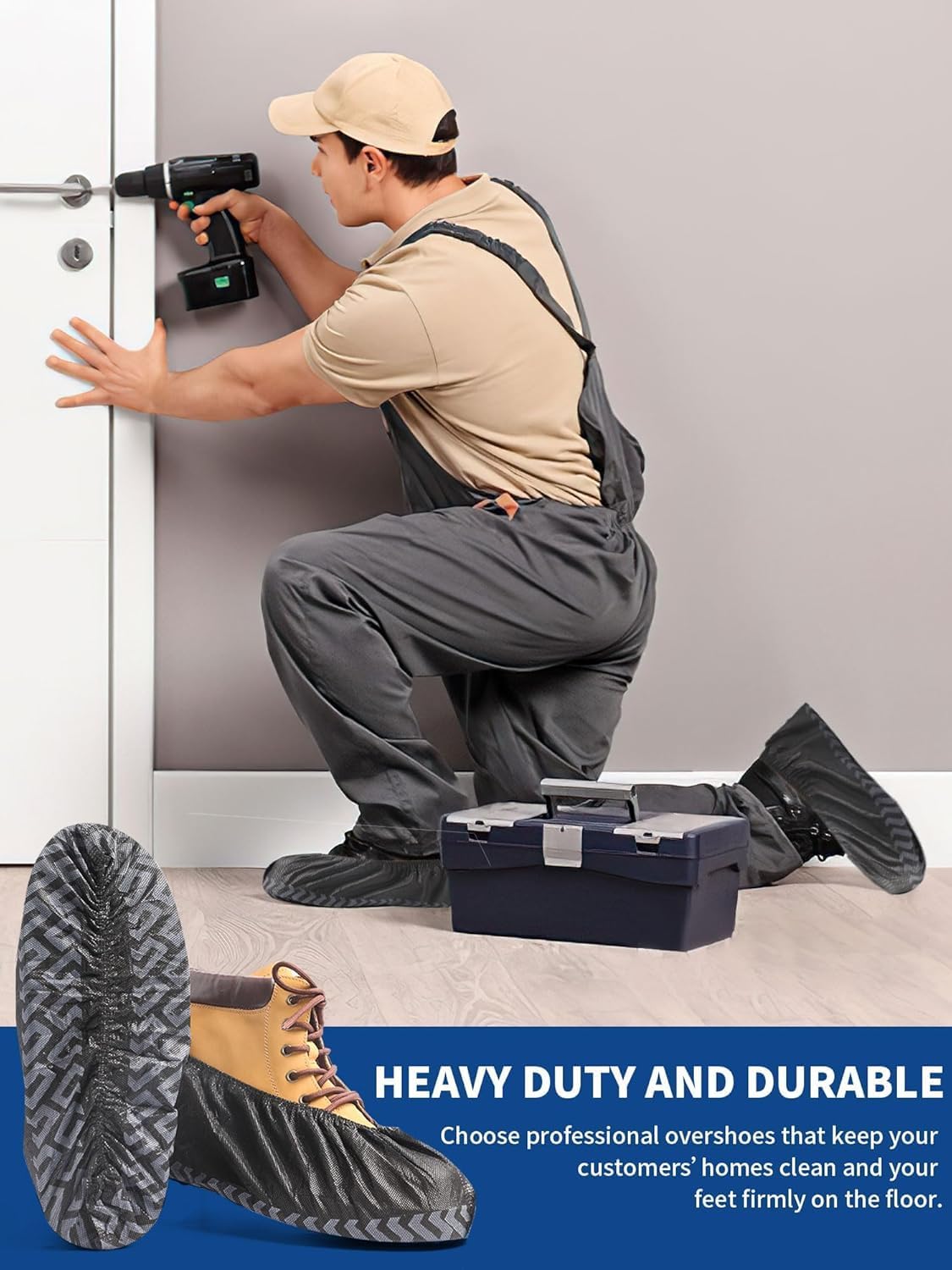 Detalle de Disposable Shoe Covers, Up to Men's Size 13