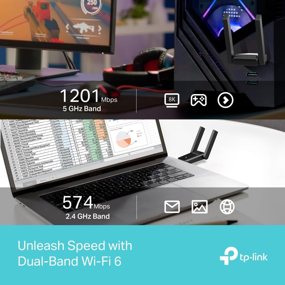 Thumbnail 2 de TP-Link Archer TX30U Plus AX1800 USB WiFi Dongle for PC with Dual-Band Wi‑Fi 6