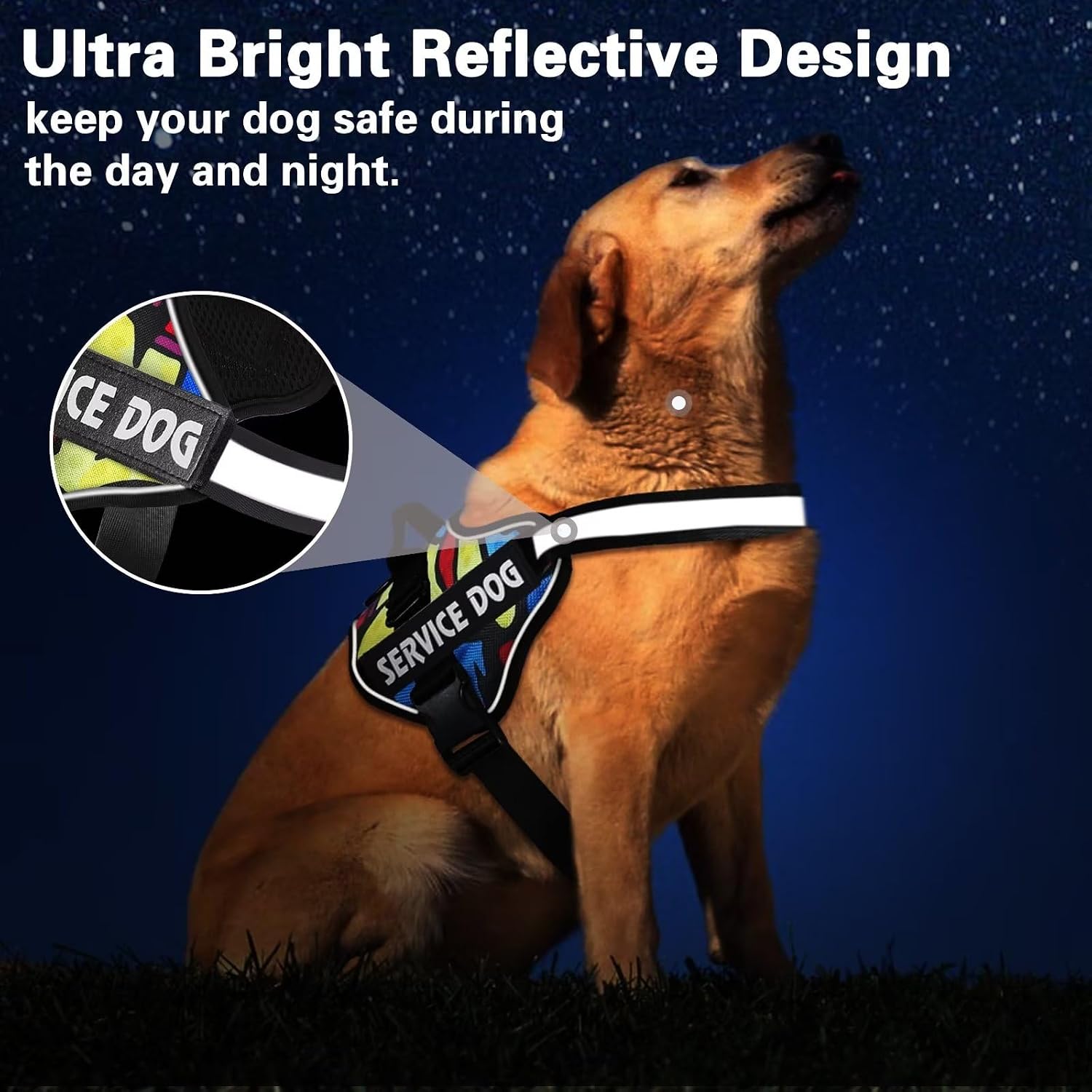 Detalle 1 de Belababy Service Dog Harness, L reflective