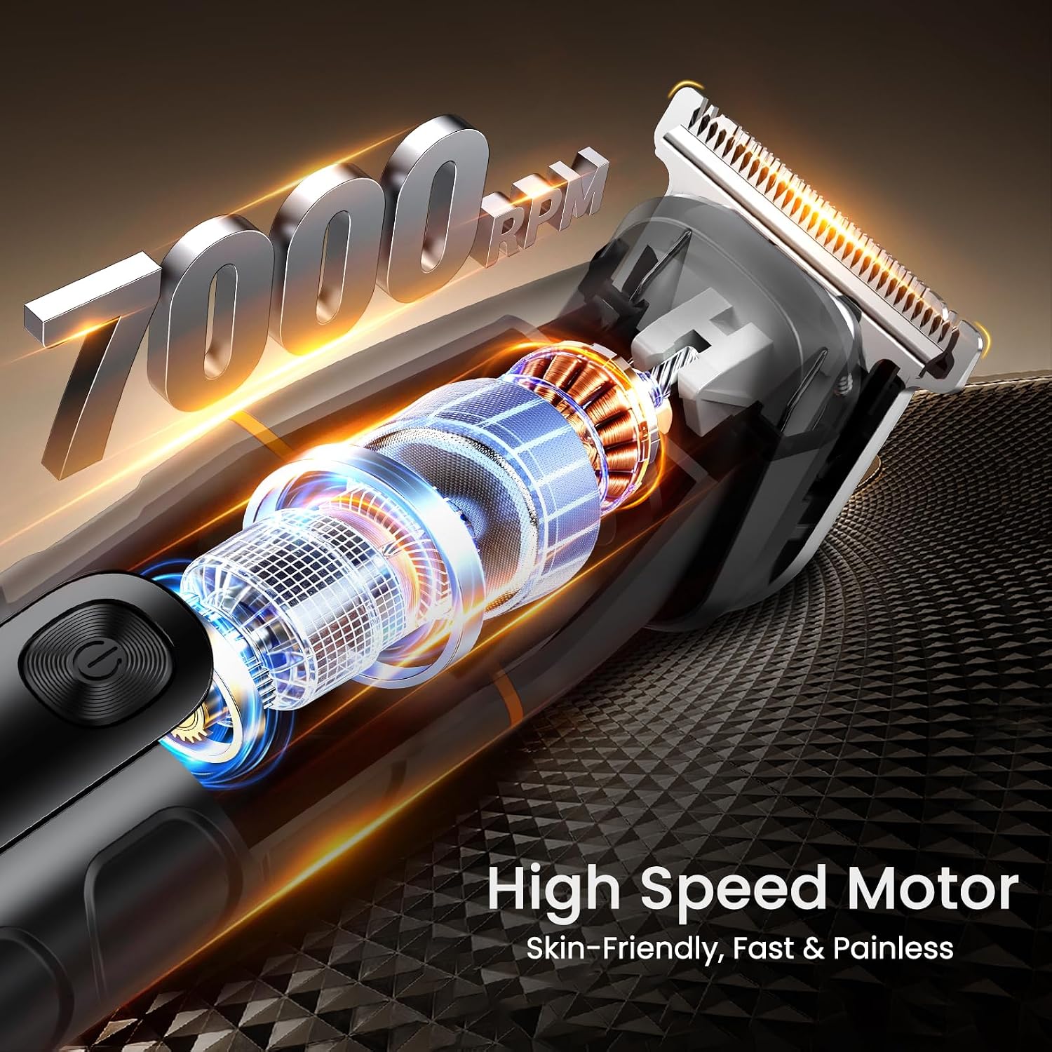 Detalle de MAXGROOM 5 in 1 Manscape Body Hair Trimmer for Men with IPX6, 120-Min Cordless Runtime & Type C Charging Dock