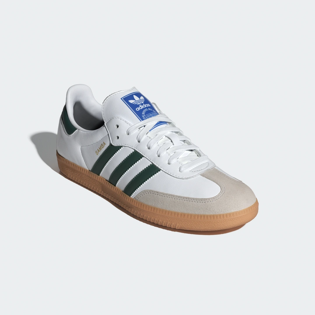 Detalle de Zapatilla Samba OG de Adidas — estilo clásico en color Blanco para uso diario