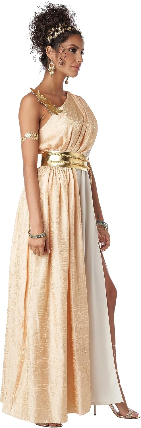 Detalle 2 de California Costumes Golden Goddess Women's Toga Costume with Gold Accents