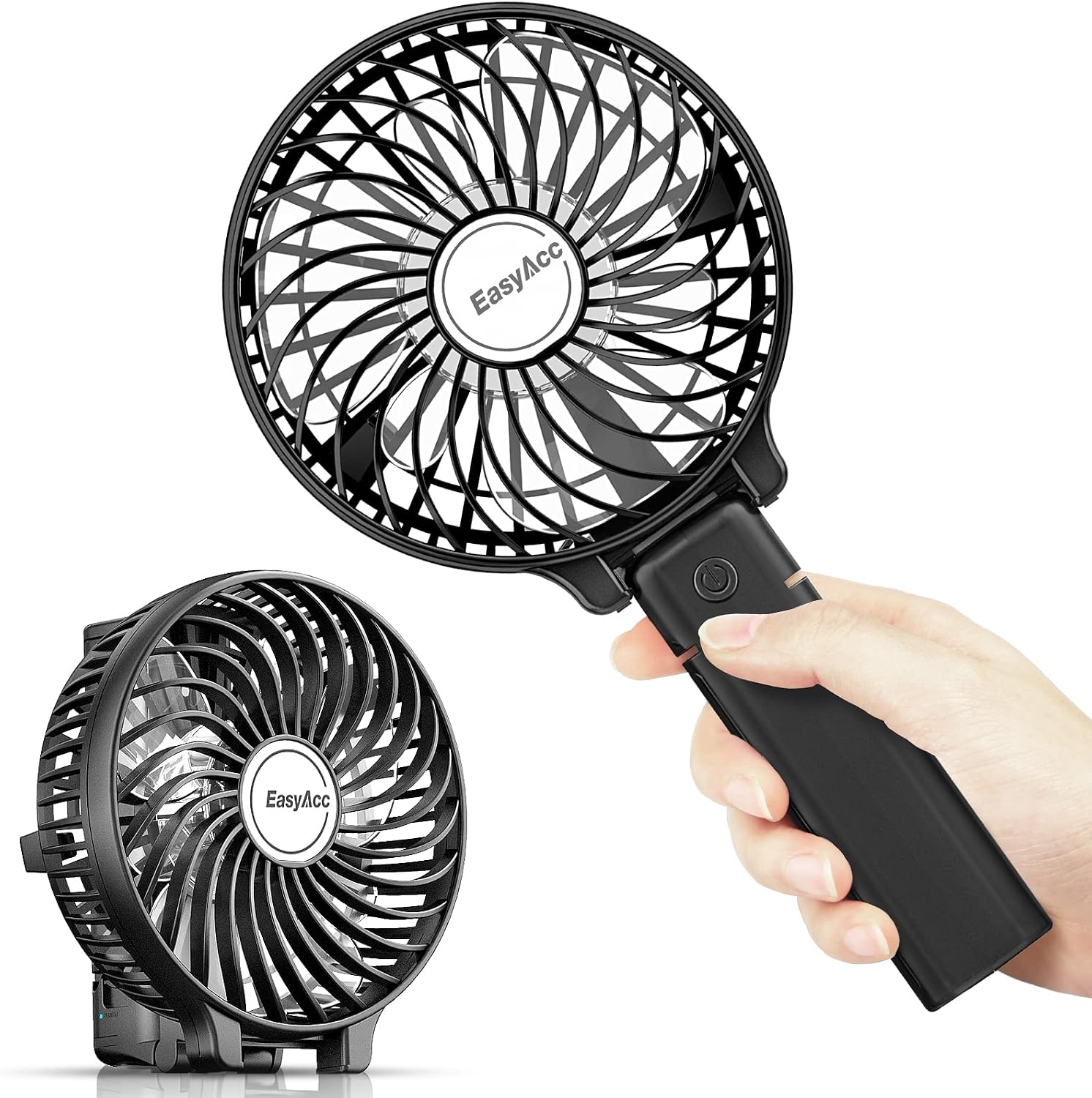 Detalle de EasyAcc Handheld Fan 3-speed, 180° foldable