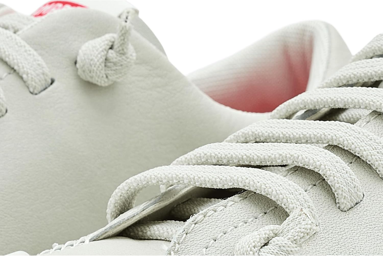 Detalle de Camper Peu Path+ K201940 Basket Donna — Bianco Naturale, pelle e suola in gomma
