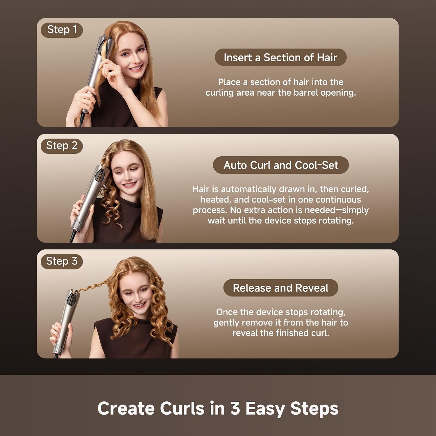 Detalle de Dreame Automatic Hair Curler, 1.25-Inch
