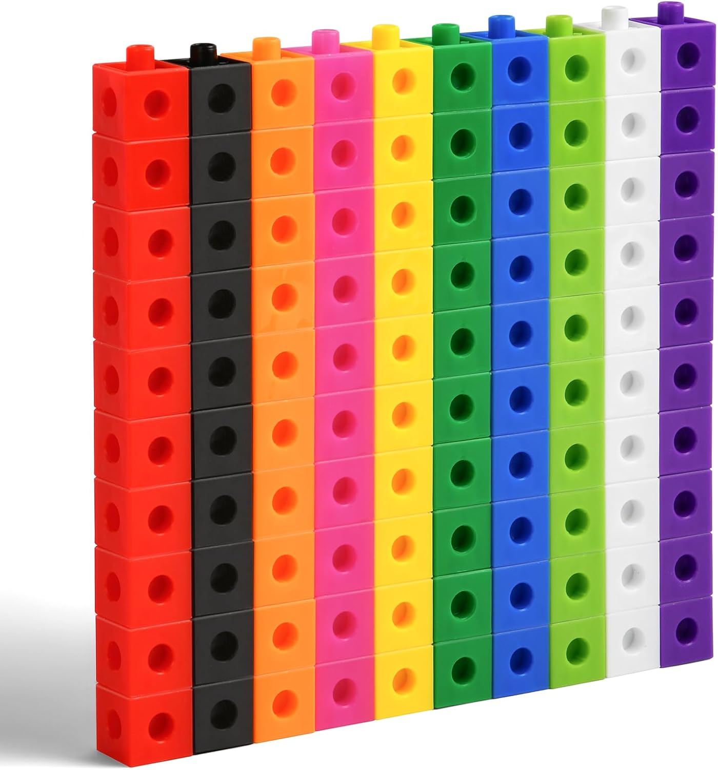 HOTUT Steckwürfel – 100 Stück Grundschule Steckwürfel zum Zählen und Rechnen