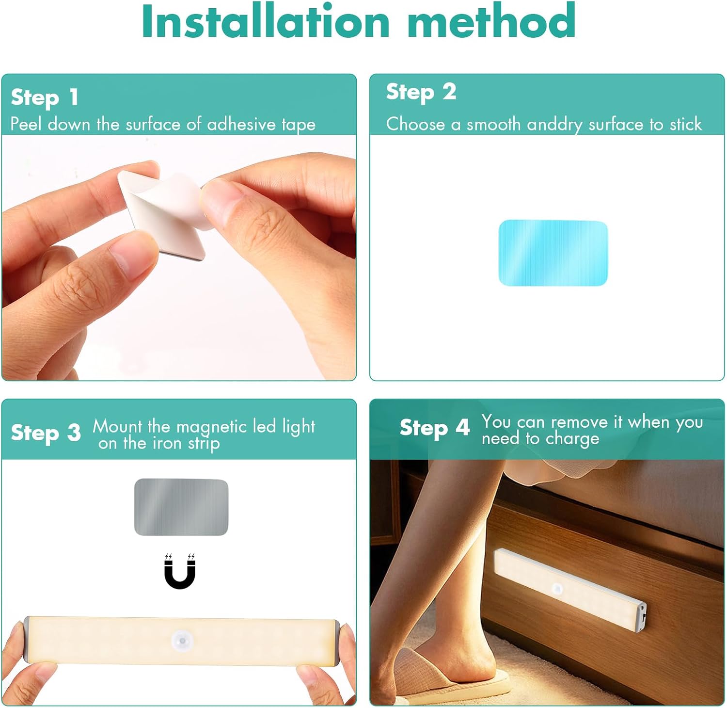Thumbnail 6 de Wireless Under Cupboard Light 28 LED Motion Sensor