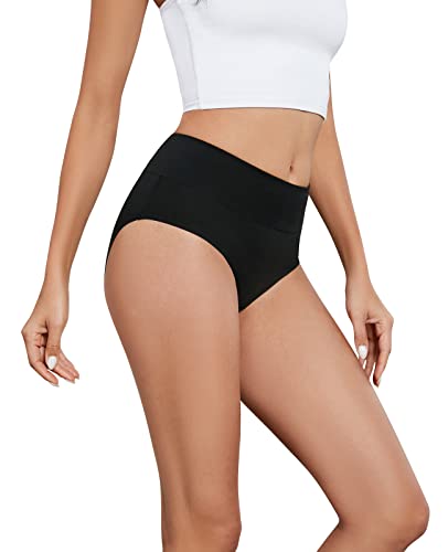 Thumbnail 1 de Coskefy Underwear Women: High Waisted Cotton Knickers 5 Pack – Full Briefs