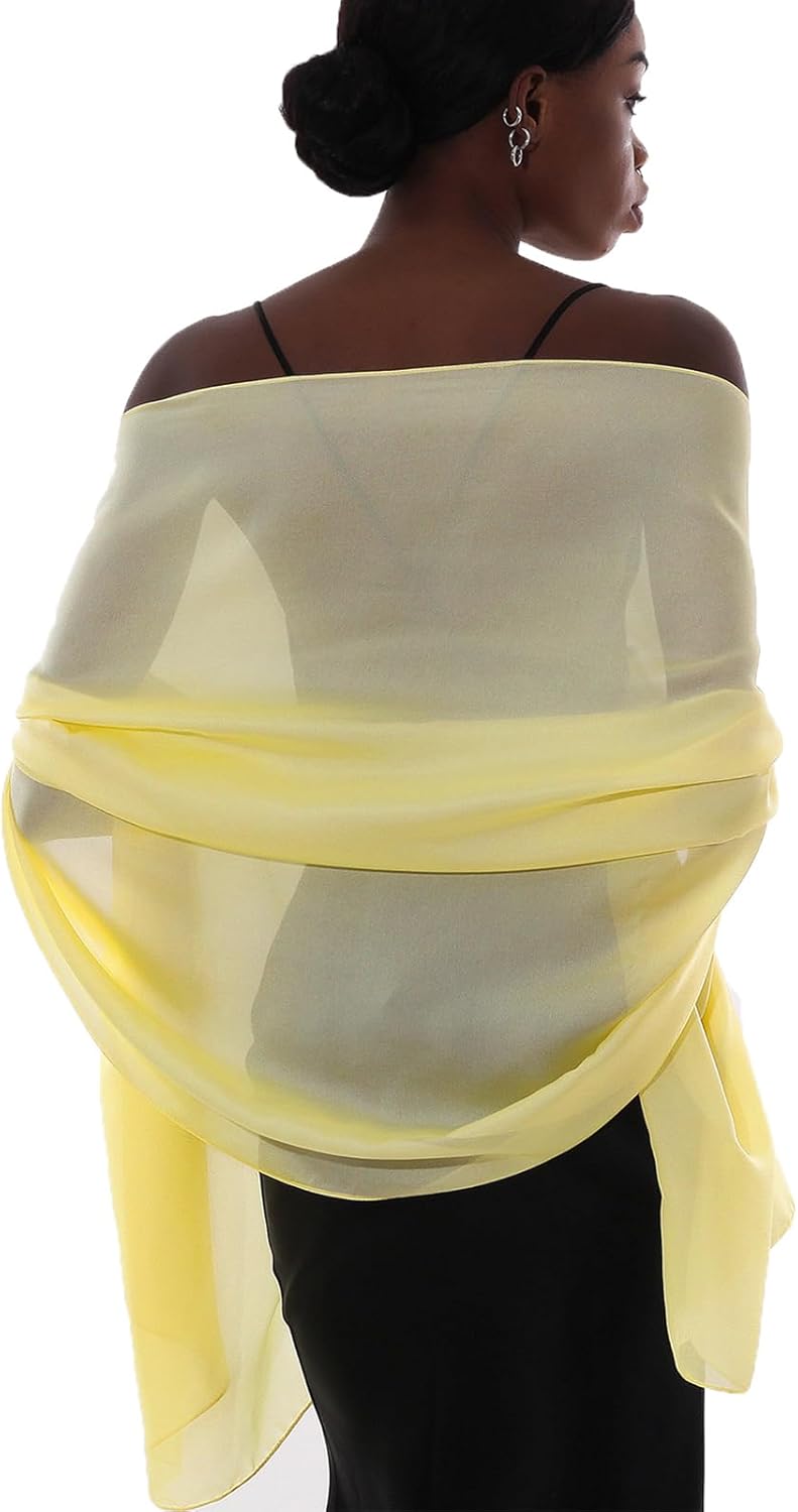 PIOYMEYA Sciarpa donna leggera tipo pashmina per cerimonia, foulard elegante in stile scialle