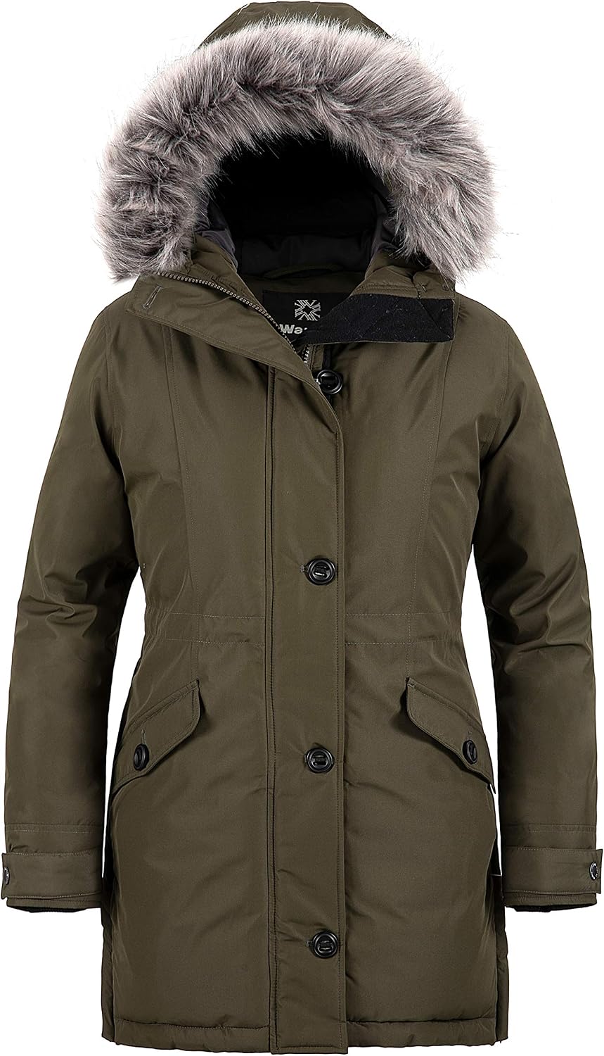 Detalle de Wantdo W-A-536 Women's Waterproof Winter Parka with Removable Hood