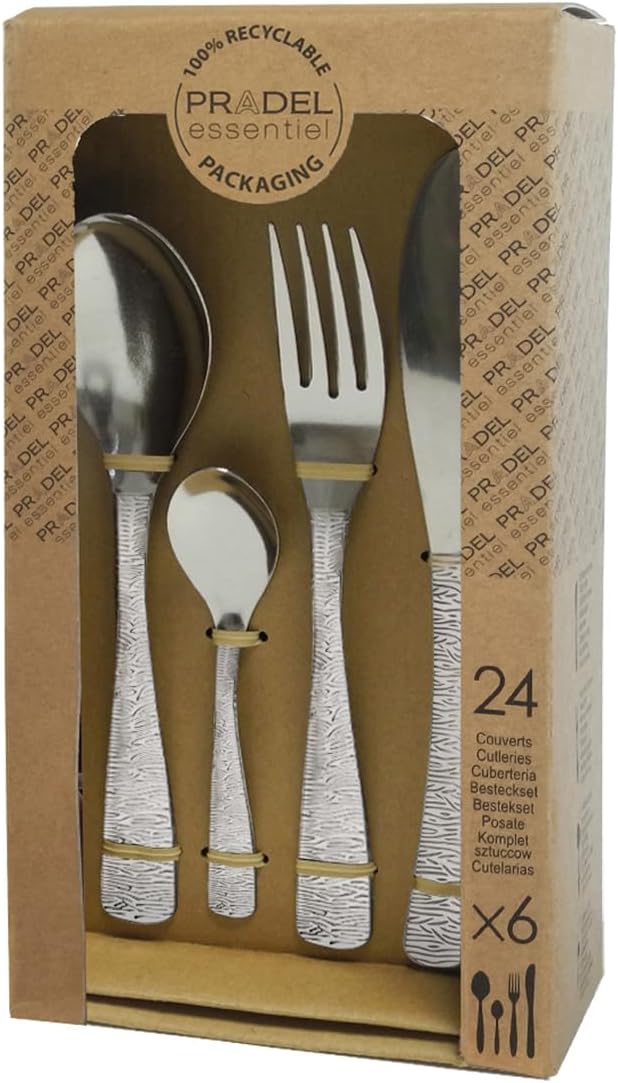 Detalle 2 de Amefa Set 24 Cubiertos INOX Ethnic, Elegancia y Resistencia 🍴