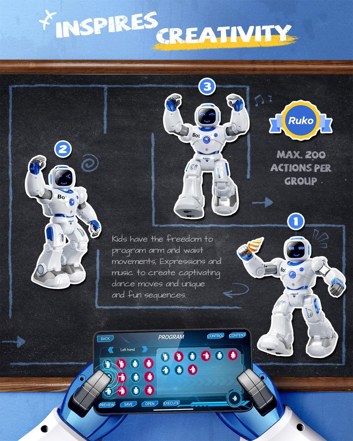 Detalle 2 de Ruko Programmable Robot Toy 1088