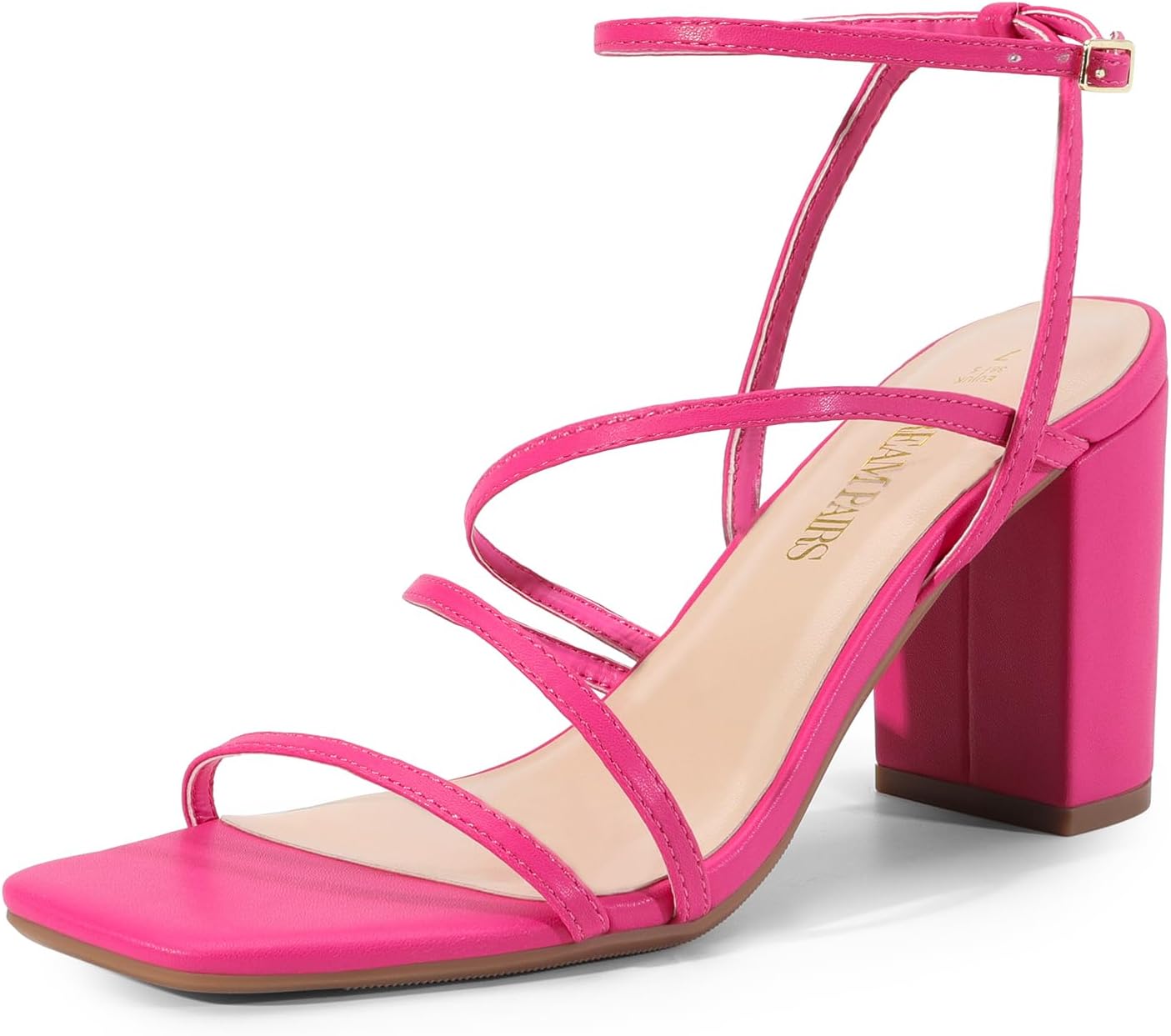 Detalle de DREAM PAIRS Chunky Block Heels with Strappy Open Toe