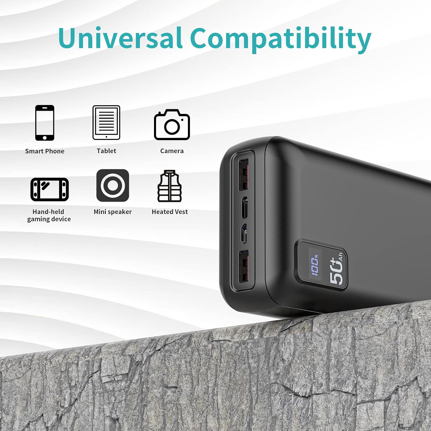 Thumbnail 3 de PowerBank 50000mAh Large Capacity with 22.5W PD Fast Charging and LED Display