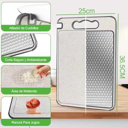 Detalle 2 de Tabla de Cortar Dictien de acero inoxidable doble cara (36 x 25 cm), sin BPA
