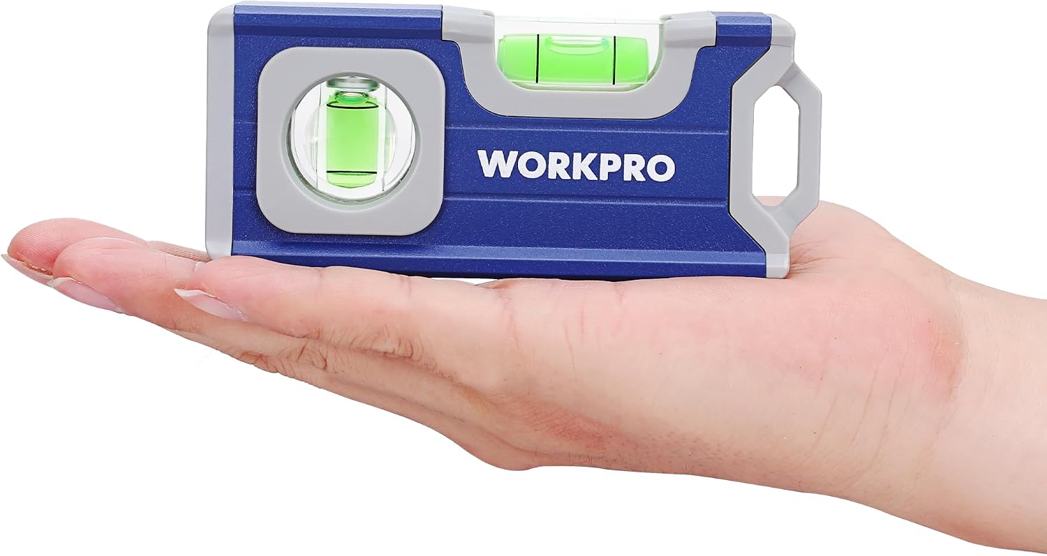 Thumbnail 1 de WORKPRO Mini Livella a Bolla Magnetica in Alluminio 115 mm: compatta, pratica e versatile