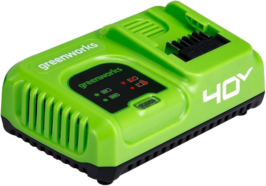 Detalle de Greenworks G24B4 + G24UC : batterie lithium-ion 24V 4Ah et chargeur d’origine 60W