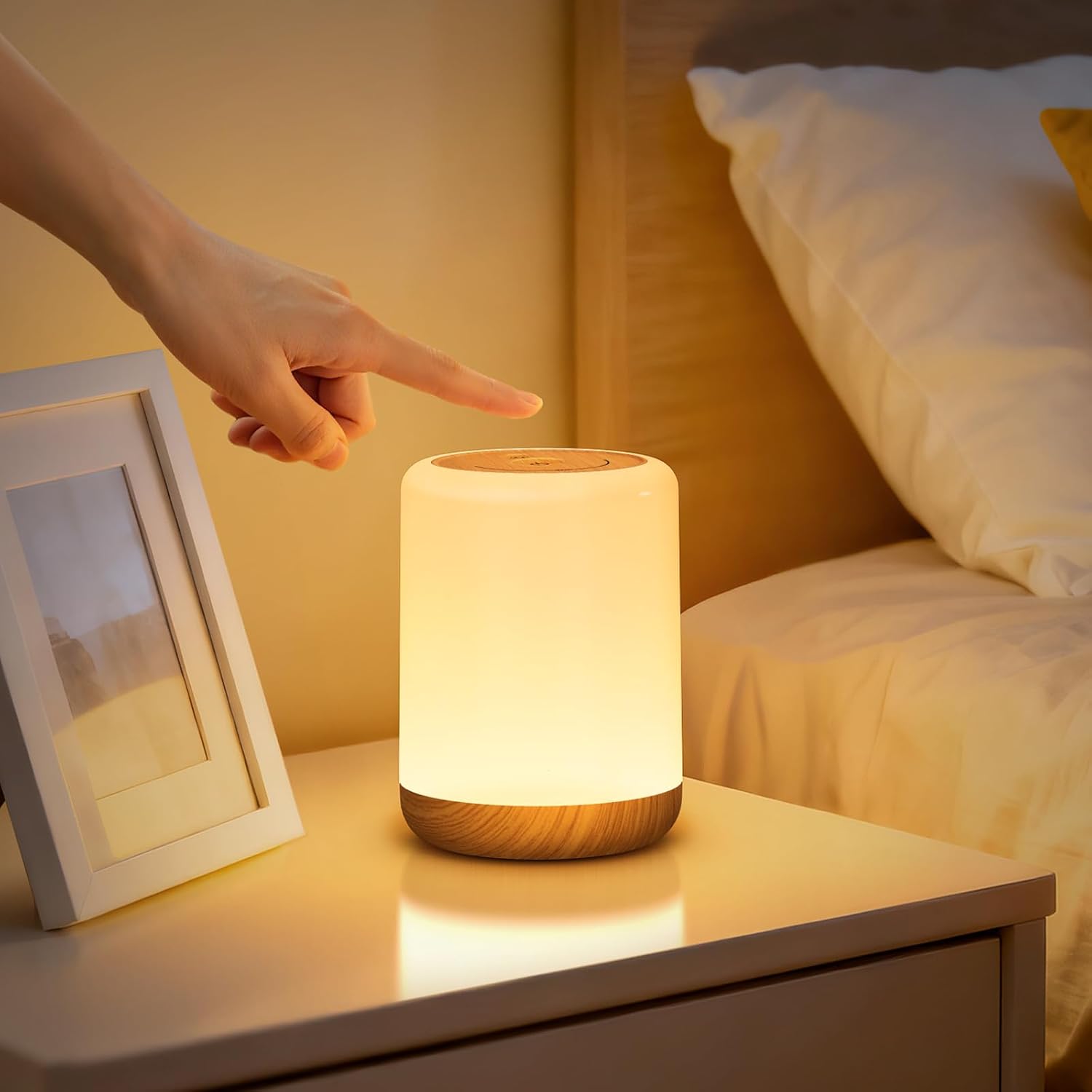 Detalle de VIWAVE Nachttischlampe Touch Dimmbar