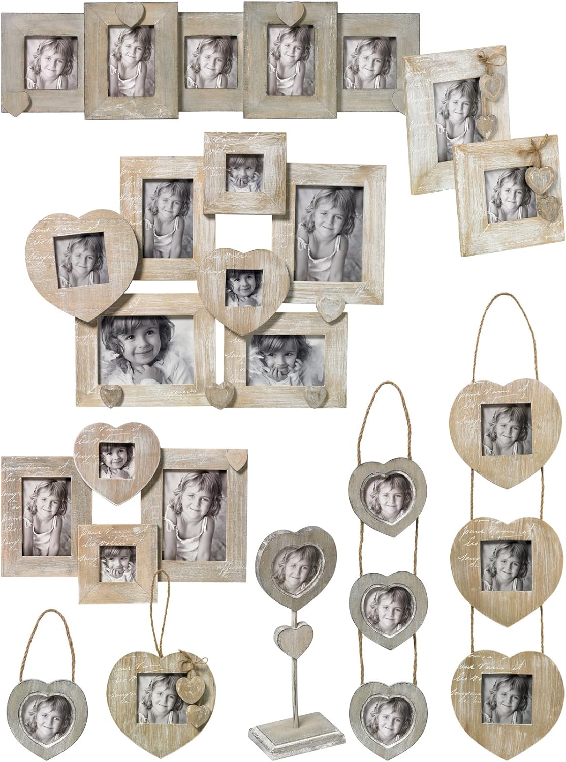 Thumbnail 1 de Walther Design Cadre Photo Le Coeur QH318P – cadre portrait marron 13 x 18 cm