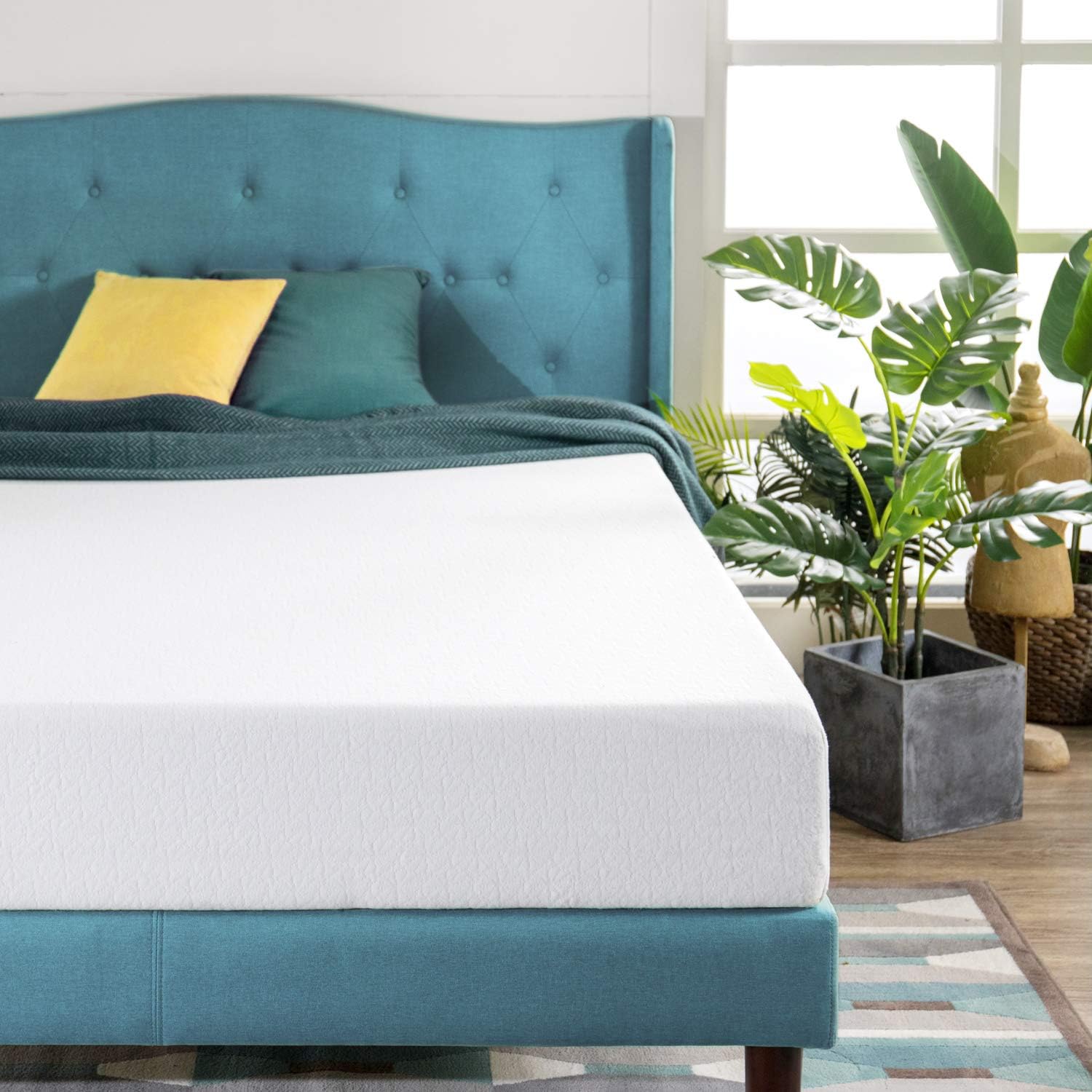 Thumbnail 5 de Zinus 3ft Single Memory Foam Mattress with Green Tea & Charcoal Infusion (90 x 190 cm) – 8'' High, Medium Firm Orthopaedic Support