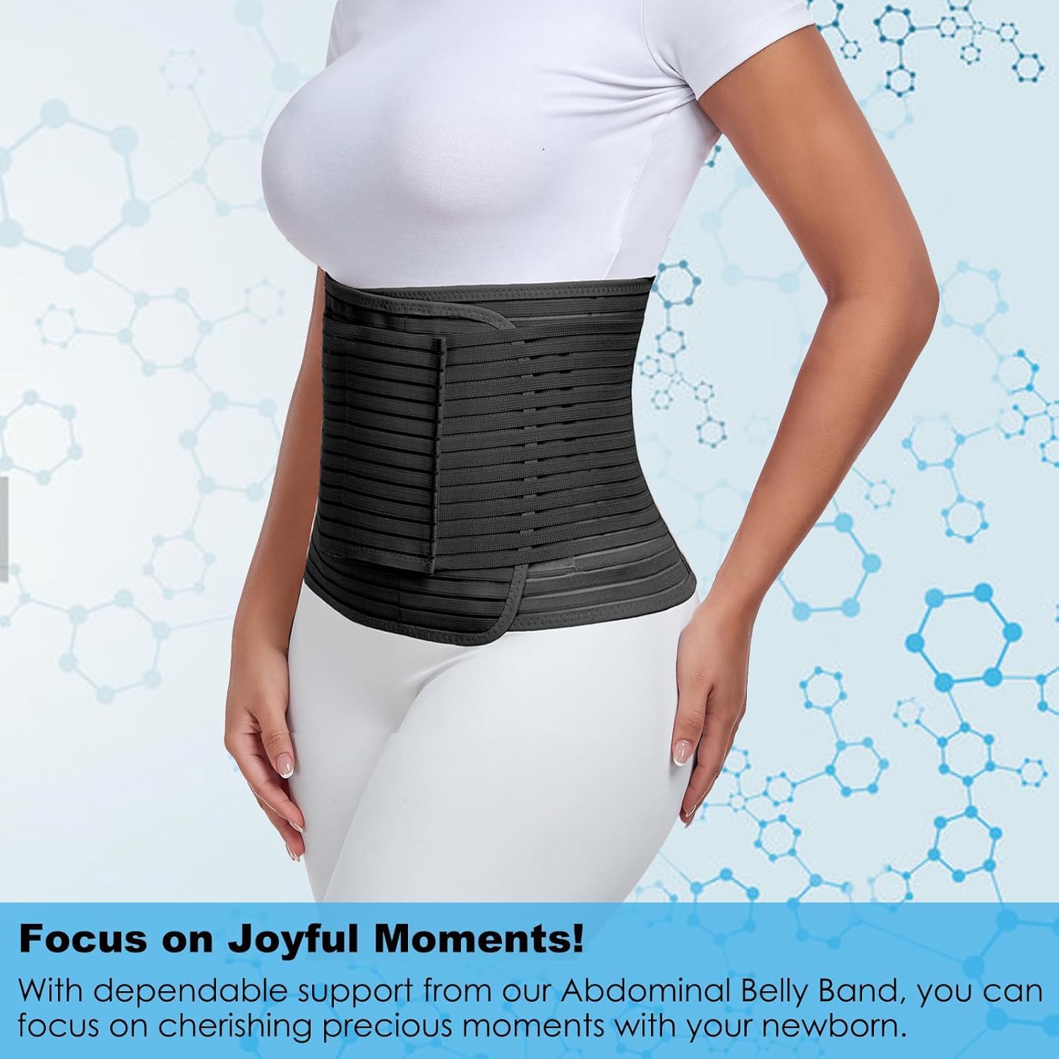Thumbnail 2 de MAMODY Abdominal Binder: Postpartum Belly Wrap for Everyday Support