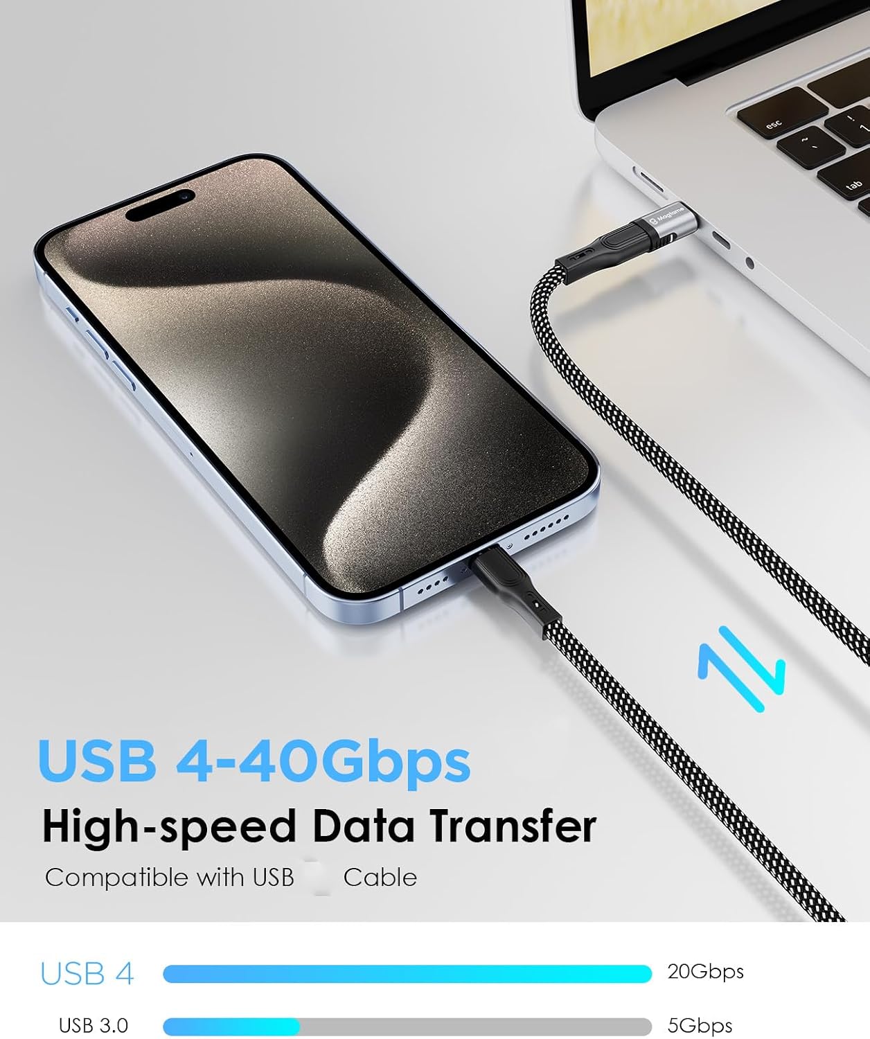 Detalle 2 de Magtame 240W Magnetisch USB C Adapter 240W