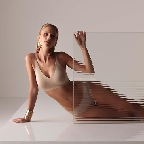 Detalle de Cotonella Reggiseno Invisible in Morbida Microfibra – Coppe Estraibili, Senza Ferretto e Spalline Regolabili, Art. ADC17