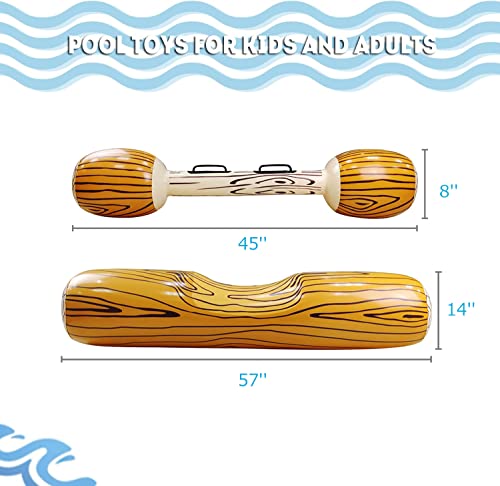 Detalle de VISATOR Flotadores de Batalla de Piscina para Adultos y Niños – Juego de Troncos Inflables
