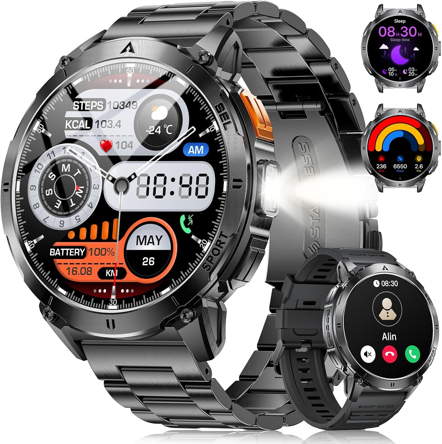 Detalle de FOXBOX 1.62" AMOLED Smart Watch for Men