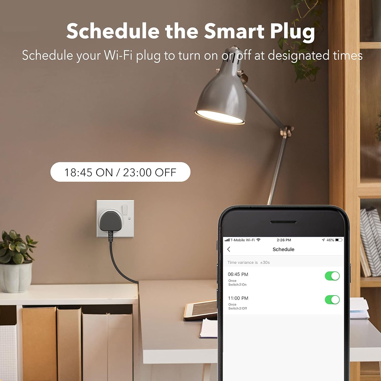 Detalle de HBN Smart Plug WiFi Socket (2 Pack) – Works with Alexa & Google Home, 2.4GHz, 13A/3120W, Timers, No Hub Required
