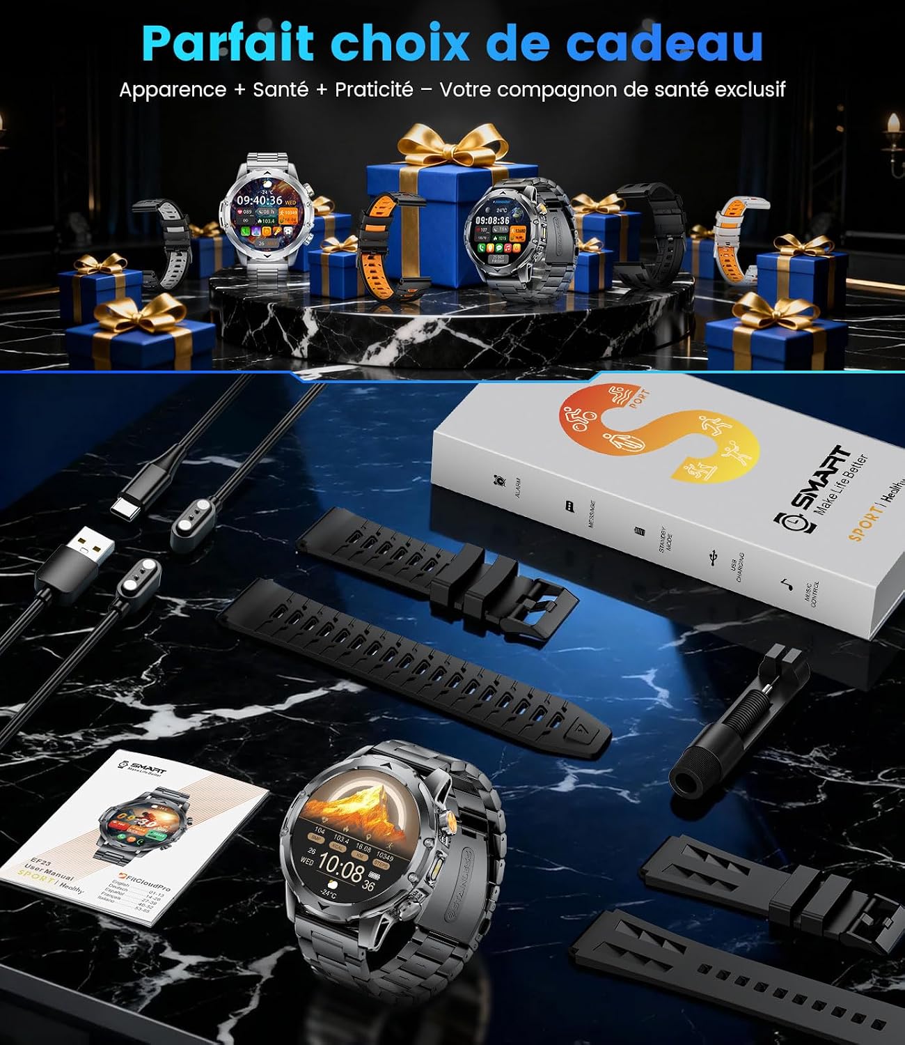 Thumbnail 6 de LIGE SMART Montre connectée 1000 mAh