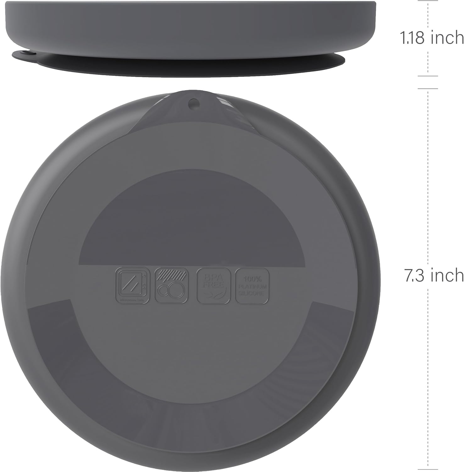 Thumbnail 1 de Moonkie Suction Plates for Babies & Toddlers – 2 Pack Silicone Divided Plates with Lid