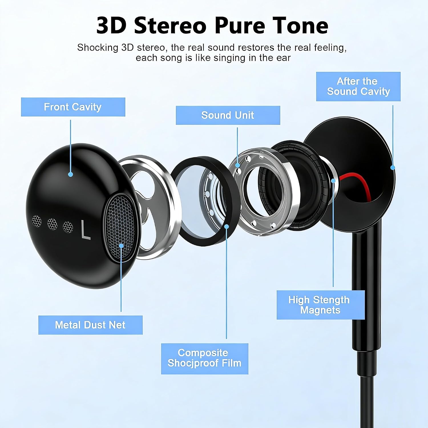 Detalle 2 de MFi-Certified USB-C Earbuds, 2-Pack