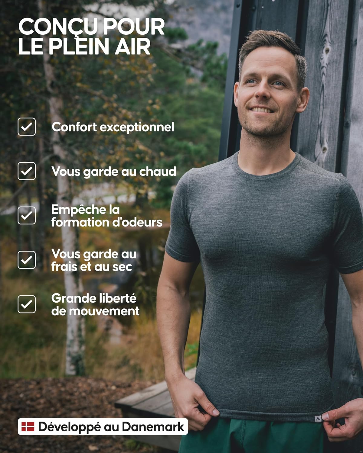 Detalle 2 de DANISH ENDURANCE T-Shirt Mérinos 180 g/m²