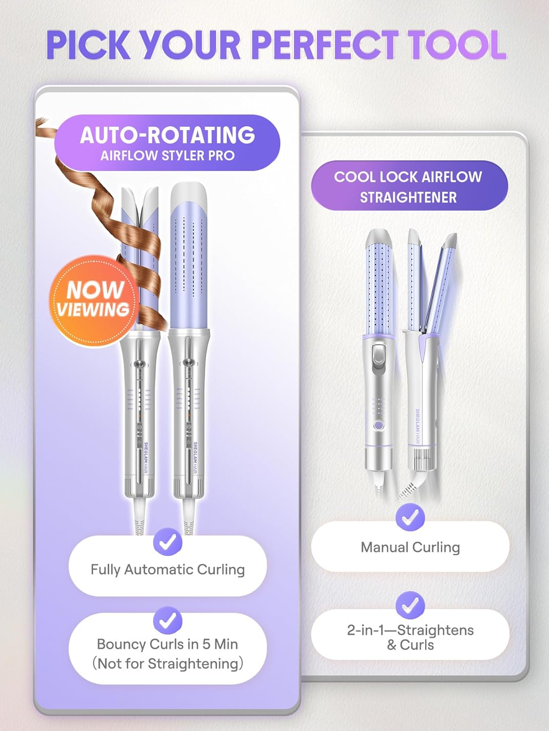 Detalle de SHEGLAM 32mm One Touch Automatic Curling Iron with Cool Air (long-lasting waves)