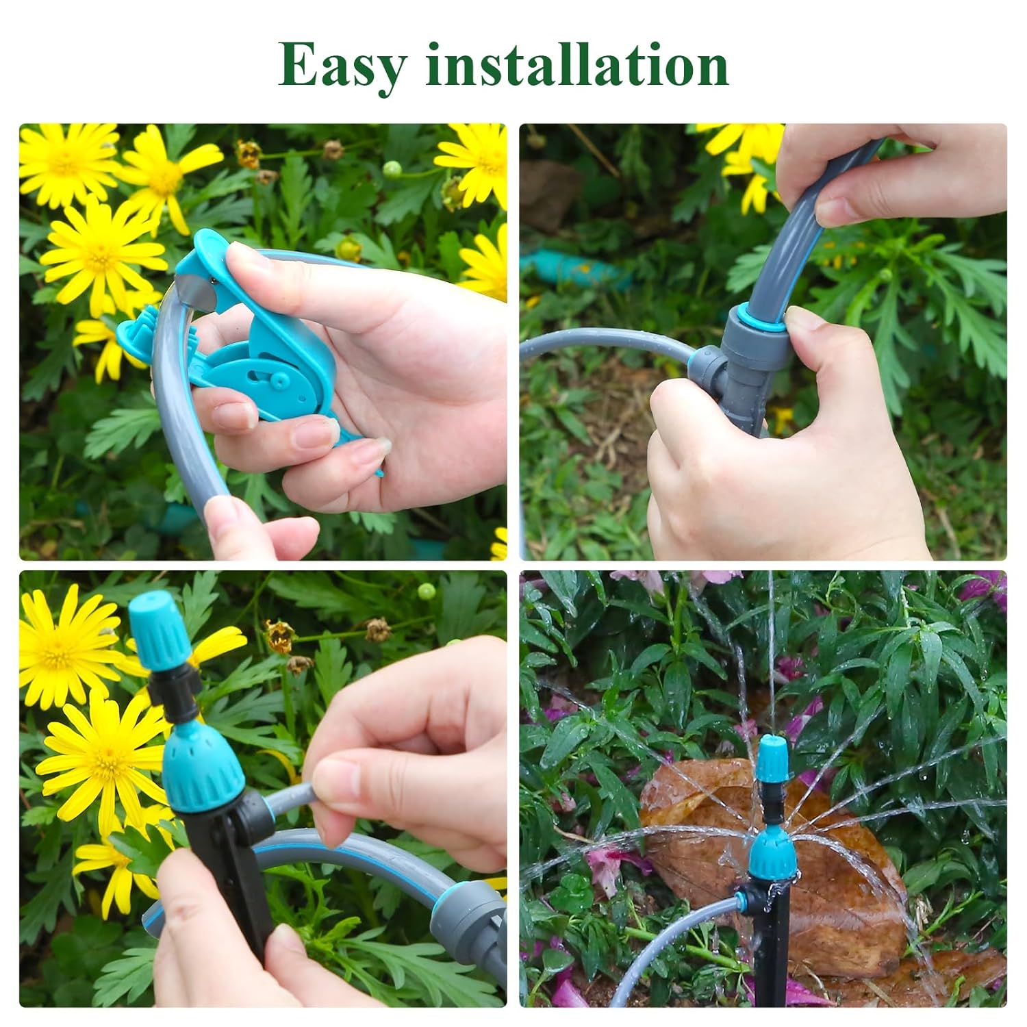 Thumbnail 5 de TRJZWA kit irrigazione computerizzato con timer a 2 uscite e gocciolatori per giardino e piante in vaso