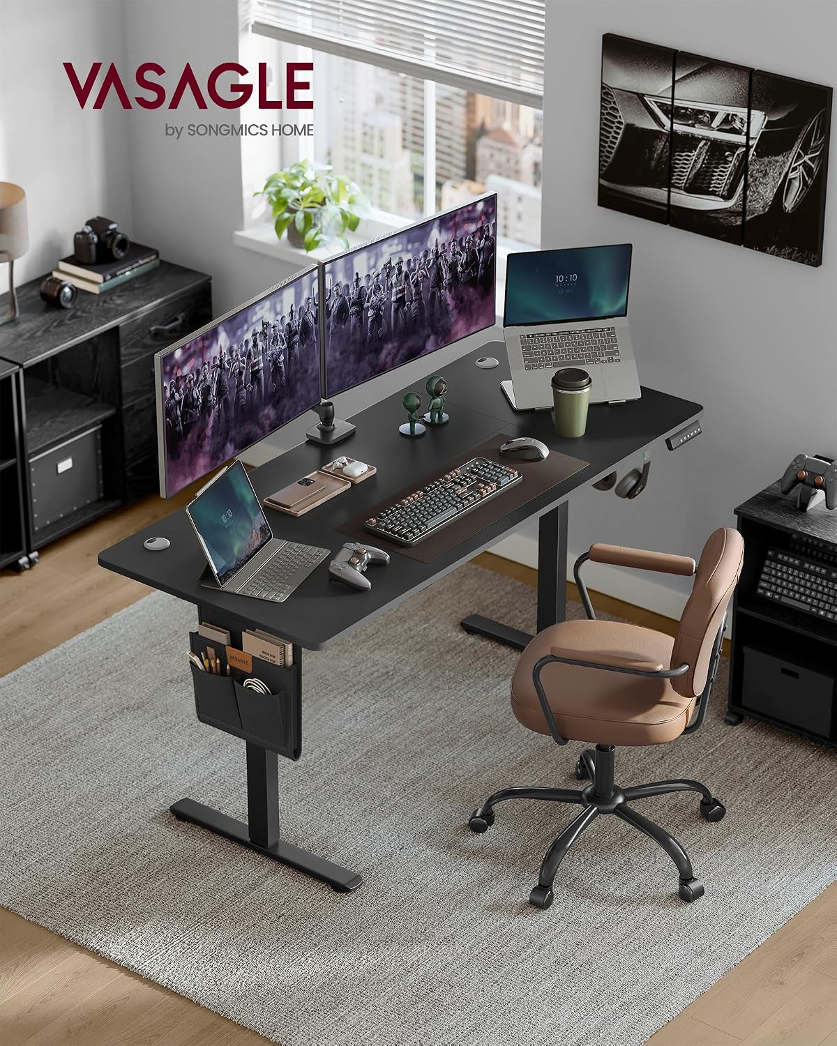 Detalle de VASAGLE Electric Standing Desk LSD134B02 (140 x 60 cm) – Height Adjustable