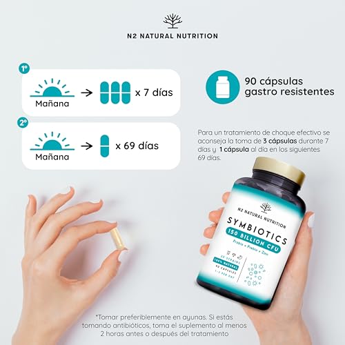 Detalle de N2 Natural Nutrition Symbiotics 150, 90 cápsulas