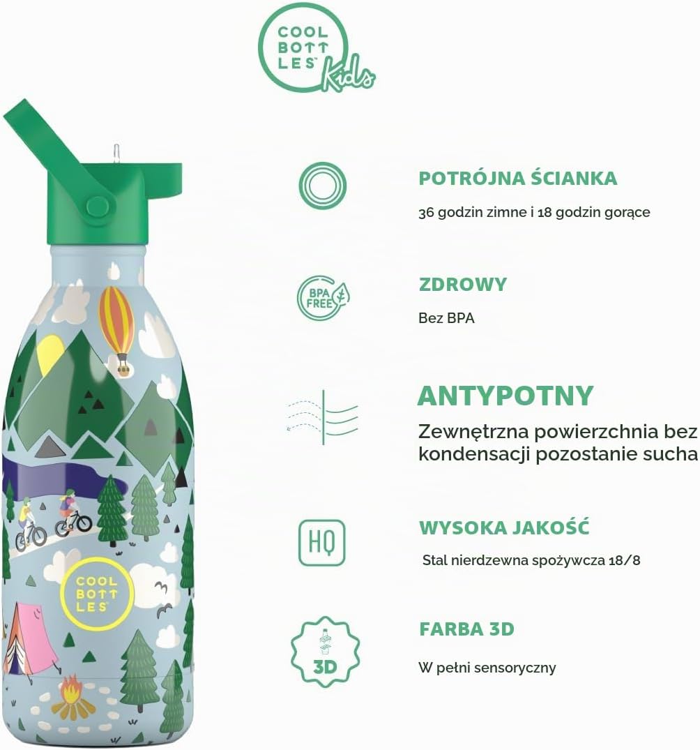 Thumbnail 3 de Cool Bottles CBBK50OA – dziecięca butelka termiczna ze stali 500 ml