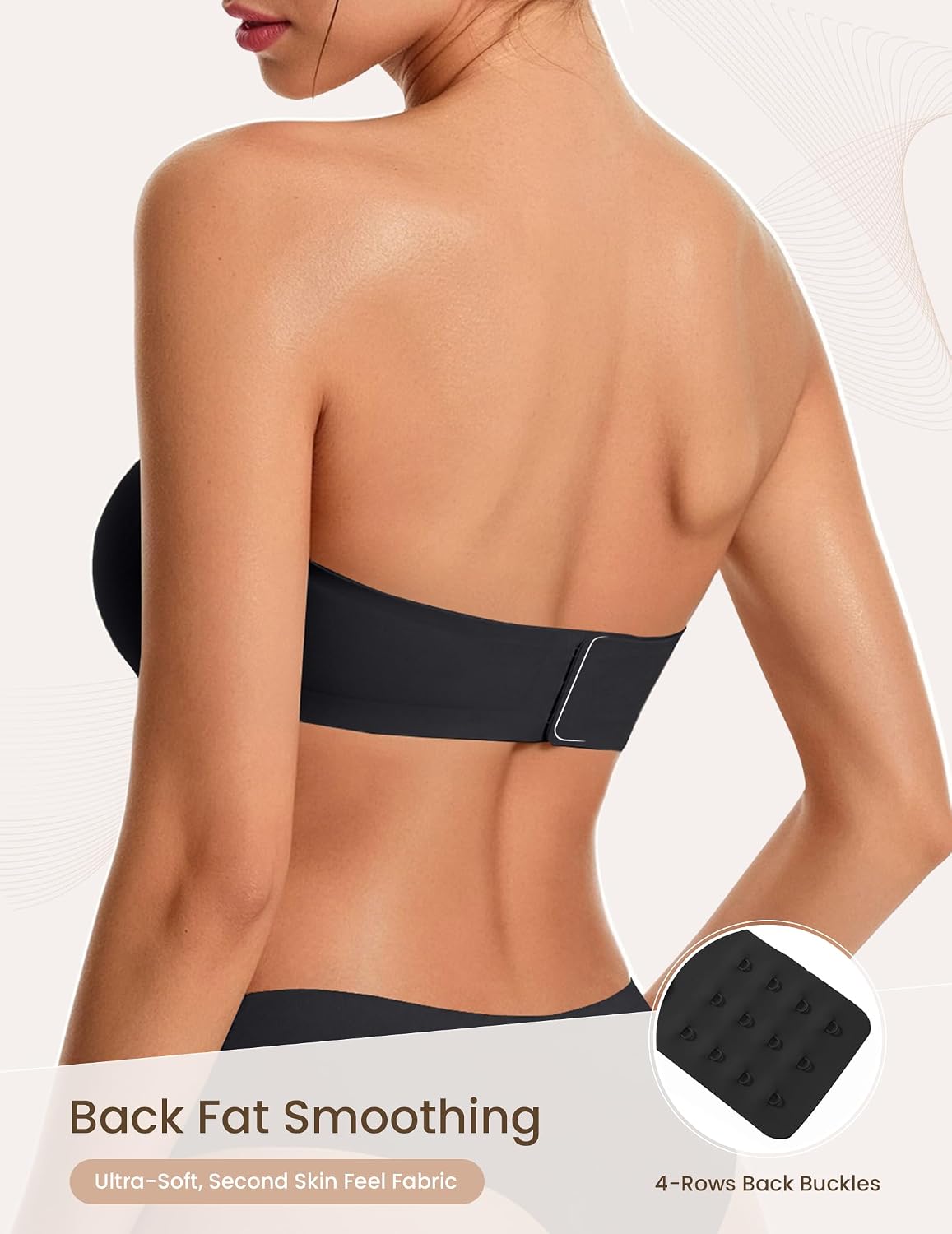 Detalle de Avidlove Strapless Bandeau Bra, Padded, Seamless and Wireless